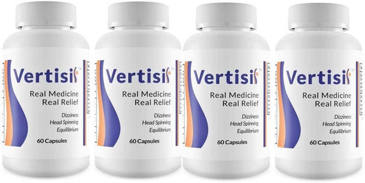 Eradicate Vertigo with Vertisil Real Medicine (60 Capsules) 4 Bottle by Scientific Health