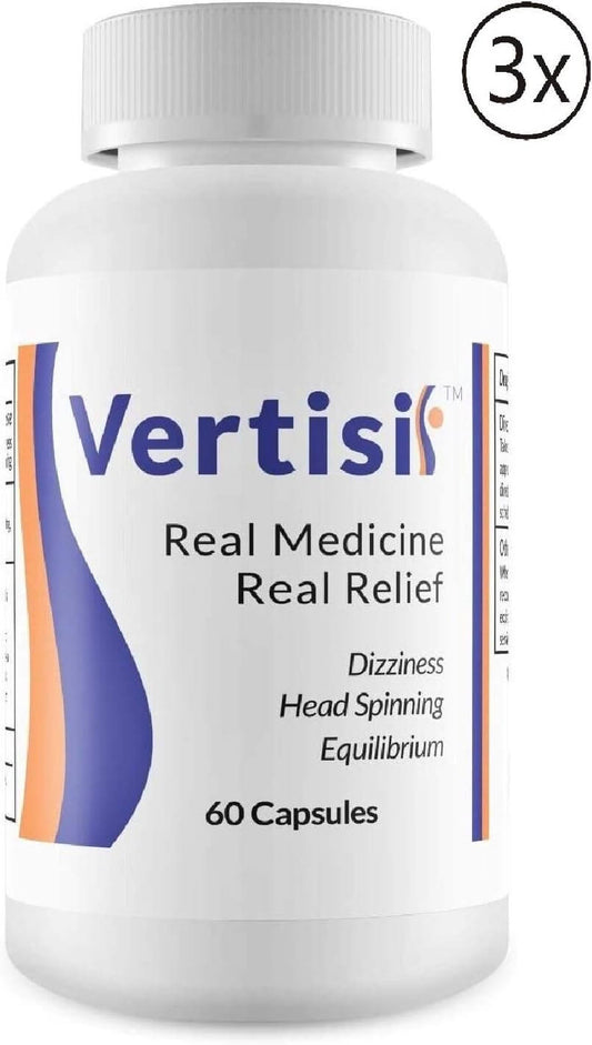 Eradicate Vertigo with Vertisil Guaranteed 60 capsules (3 Bottle) Eliminate Vertigo Fast. No Harmful Side Effects