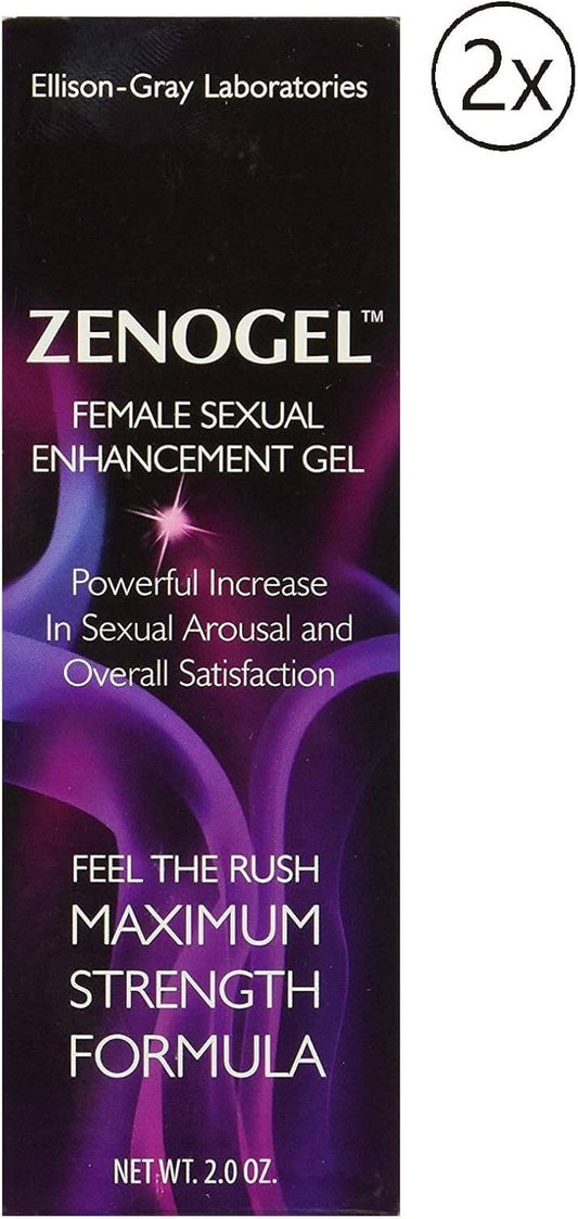 Zenogel Female Enhancement Formula 2.0oz Gel (2 Tube) Provide Deliciously Light and Velvety Lubrication