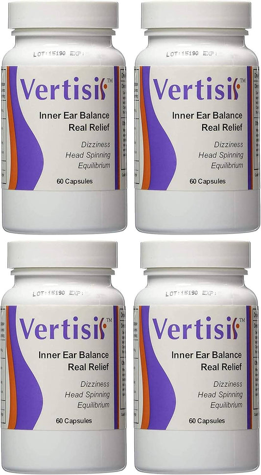 Equitab Vertisil Vertigohelp to Relieve Vertigo Symptoms Including Dizziness and Nausea Control Pack 4