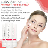 Microderm Facial Exfoliator (3 Bottles) Anti-Aging Exfoliating Skin Cleanser Cream by Skinception