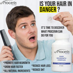 Procerin Tablets - Male Hair Growth Supplement -3 Month Supply (3 bottles - 90 tablets each)
