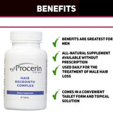 Procerin Tablets Hair Re Growth for Men, 6 - 90 tablet Bottles